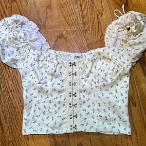 Princess Polly puff shoulder corset top